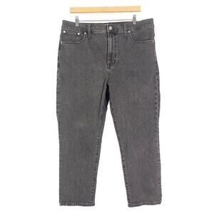 Madewell Perfect Vintage Petite Jeans Black Cotton Stretch Women's‎ Size 32